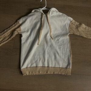 Hem & Thread Cream and Tan Sweatshirt
